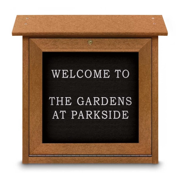 United Visual Products Outdoor Enclosed Combo Board, 48"x36", Black Frame/Grey & Cobalt UVCB4836ODB-GREY-COBACC - main